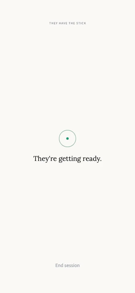 Your turn to listen screen