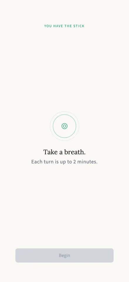 Take a breath screen