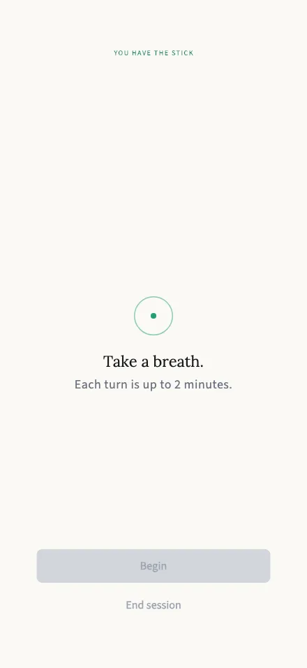 Take a breath screen